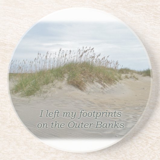 Zee Oats on Sand Dune Outer Banks NC Zandsteen Onderzetter (Voorkant)