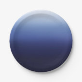 Zee Oceaan Blauw Moderne Minimaal Strand Bruidsdou Papieren Bordje (Voorkant)