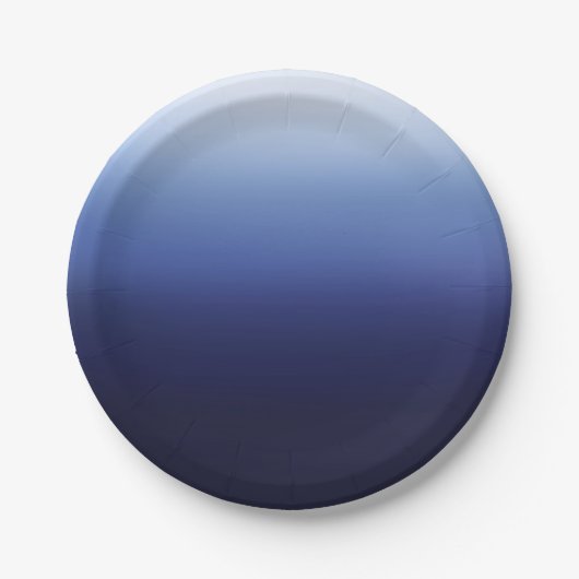 Zee Oceaan Blauwe Moderne Minimale Strand Bruidsdo Papieren Bordje (Voorkant)