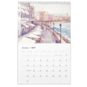 Zee oceaan blauwe waterverf kalender (Jan 2027)