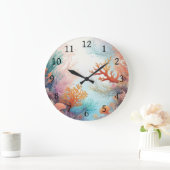 Zee oceaan bodem koralen ontwerp 315 grote klok (Huis)