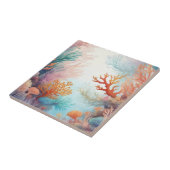 Zee oceaan bodem koralen ontwerp 315 tegeltje (Zijkant)