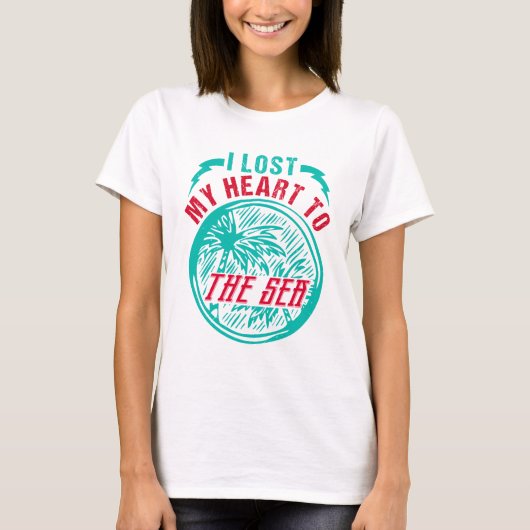 Zee oceaan strand Zomer liefhebber T-shirt (Voorkant)
