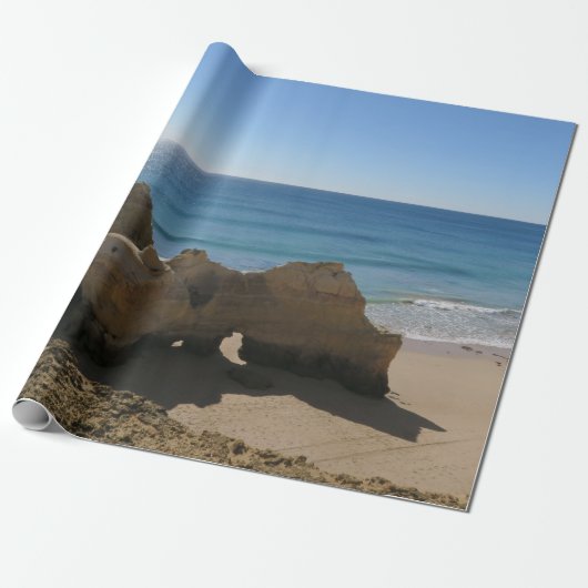 zee, oceaan, water, natuur, landschap, strand, cadeaupapier (Uitgerold)