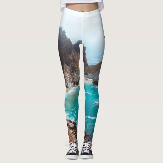 zee oceaanblauwe leggings (Voorkant)