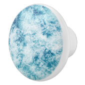 Zee oceaanwater verspreidt landschap groot keramische knop (Rechts)