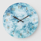 Zee oceaanwater verspreidt landschap grote klok (Voorkant)