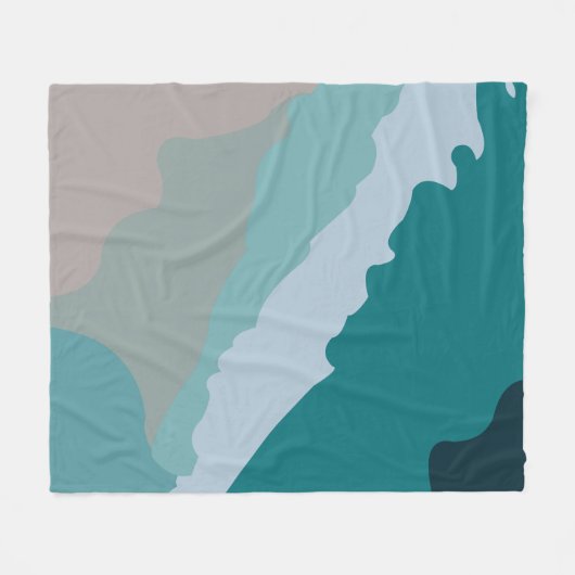 Zee Ocean Beach Fleece Deken (Voorkant (Horizontaal))