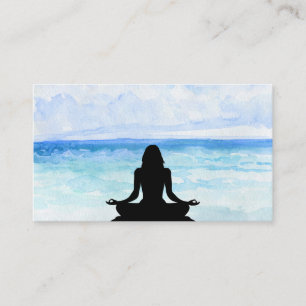 ** Zee Ocean Beach Mindfulness Meditatie Yoga Visitekaartje
