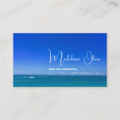 Zee Ocean Beach Travel Blauw Modern Visitekaartje (Voorkant)