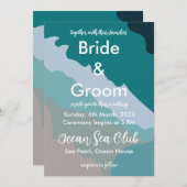 Zee Ocean Beach Wedding Kaart (Voorkant / Achterkant)