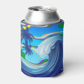 Zee Ocean big Wave Water Blikjeskoeler (Blikje Voorkant)