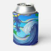 Zee Ocean big Wave Water Blikjeskoeler (Blikje Achterkant)