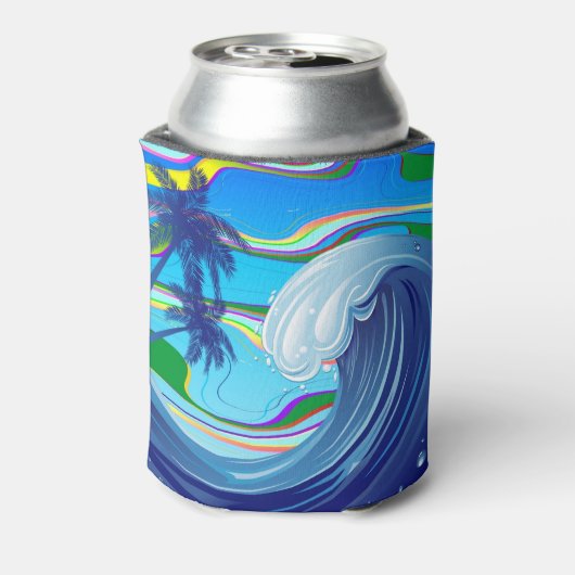 Zee Ocean big Wave Water Blikjeskoeler (Blikje Achterkant)