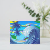 Zee Ocean big Wave Water briefkaart (Staand voorkant)