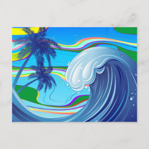 Zee Ocean big Wave Water briefkaart