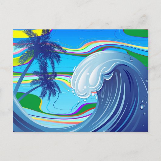 Zee Ocean big Wave Water briefkaart (Voorkant)