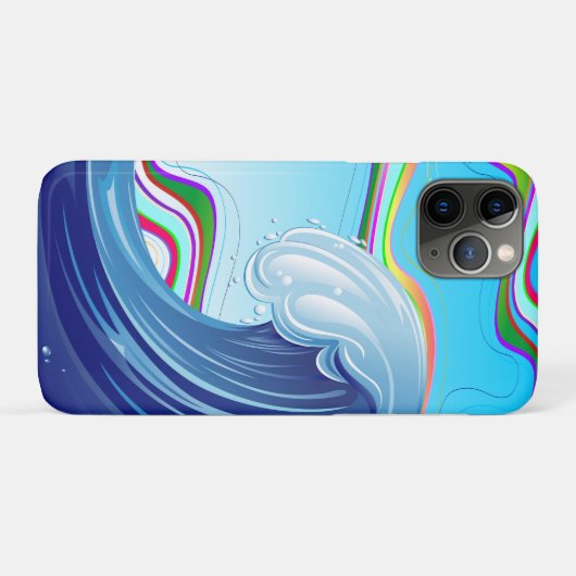 Zee Ocean big Wave Water Case-Mate iPhone Case (Achterkant (horizontaal))