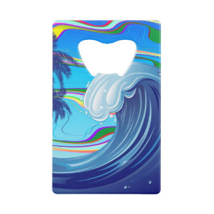 Zee Ocean big Wave Water Creditkaart Flessenopener