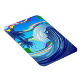 Zee Ocean big Wave Water Double-Sided sleutelhange Magneet (Rechterzijde)