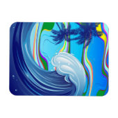 Zee Ocean big Wave Water Double-Sided sleutelhange Magneet (Horizontaal)