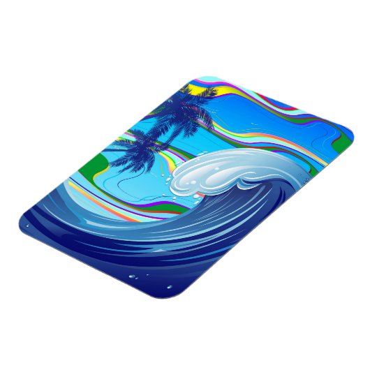 Zee Ocean big Wave Water Double-Sided sleutelhange Magneet (Linkerzijde)