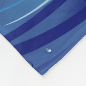 Zee Ocean big Wave Water Fleece Deken (Hoek)