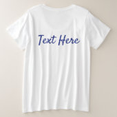 Zee Ocean big Wave Water Grote Maat T-shirt (Design achterkant)