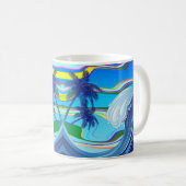 Zee Ocean big Wave Water Koffiemok (Voorkant rechts)