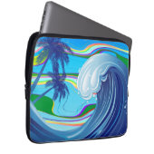 Zee Ocean big Wave Water Laptop Sleeve (Voorkant Rechts)