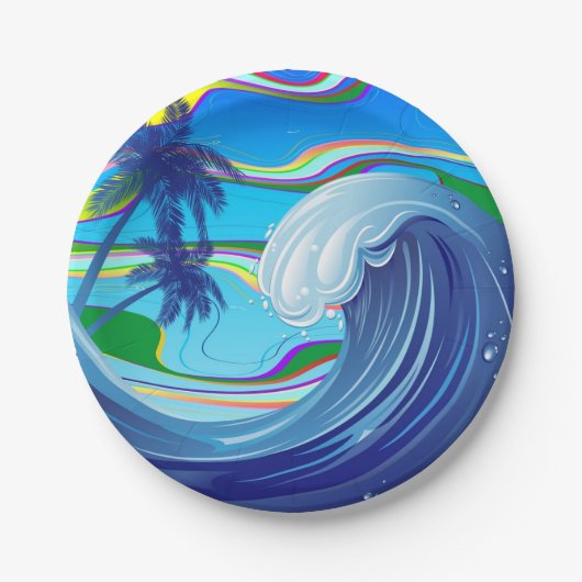 Zee Ocean big Wave Water Papieren Bordje (Voorkant)