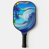 Zee Ocean big Wave Water Pickleball Paddle (Achterkant)