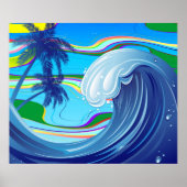 Zee Ocean big Wave Water Poster (Voorkant)