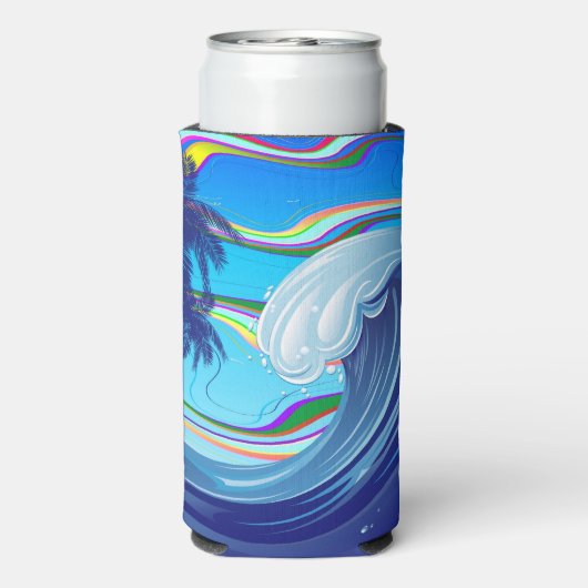 Zee Ocean big Wave Water Seltzer Blikjeskoeler (Seltzer Achterkant)