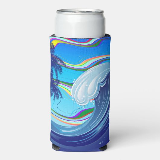 Zee Ocean big Wave Water Seltzer Blikjeskoeler (Seltzer Voorkant)