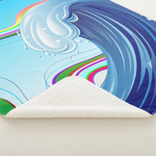 Zee Ocean big Wave Water Sherpa Deken (3/4)