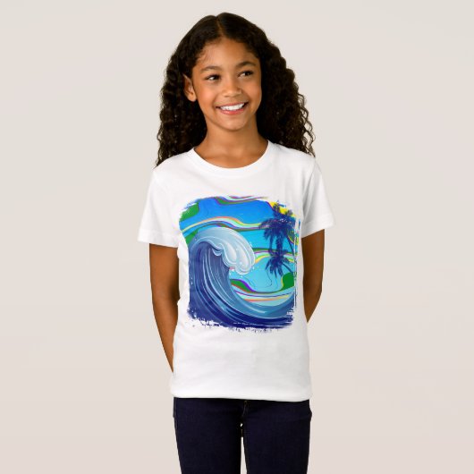 Zee Ocean big Wave Water T-shirt (Voorkant volledig)