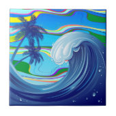 Zee Ocean big Wave Water Tegeltje (Voorkant)