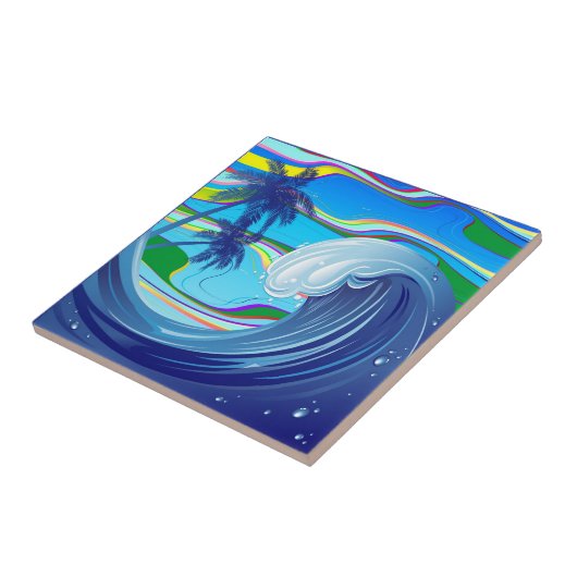 Zee Ocean big Wave Water Tegeltje (Zijkant)