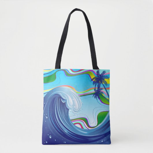 Zee Ocean big Wave Water Tote Bag (Voorkant)