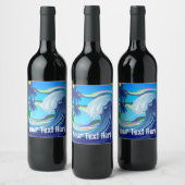 Zee Ocean big Wave Water Wijn Etiket (Flessen)