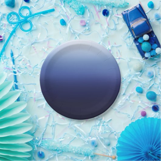 Zee Ocean Blue Modern Minimal Beach Vrijgezellenfe Papieren Bordje (Feest)