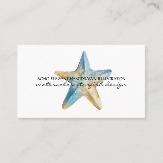 Zee Ocean Boho Starfish Visitekaartje (Voorkant)