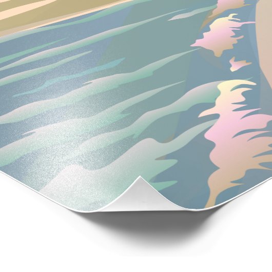 Zee Ocean Coastal Beach Art Foto Afdruk (Hoek)