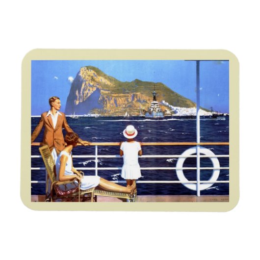 Zee Ocean Cruise Travel to Gibraltar Postc Magneet (Horizontaal)