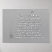 Zee Ocean Spiritueel Sympathie Memorial Sailboat Poster (Voorkant)