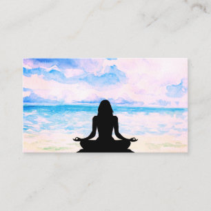 ** Zee Ocean Yoga Beach Mindfulness Meditatie Visitekaartje