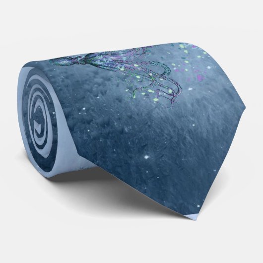 Zee Octopus Animal Blue Shades Stropdas (Opgerold)