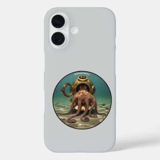 Zee Octopus In Een  Duikhelm URM Case-Mate iPhone Case (Achterkant)