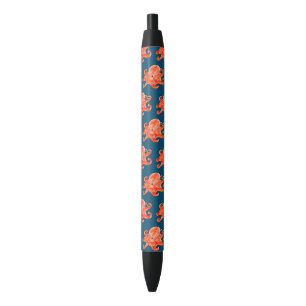 zee octopus patroon zwarte inkt pen